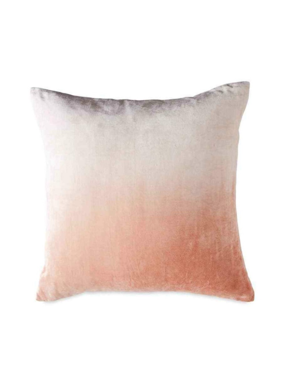 NEW Peri Home Iced Ombre Peach Velvet Euro Shams Pillow Covers Set of 2